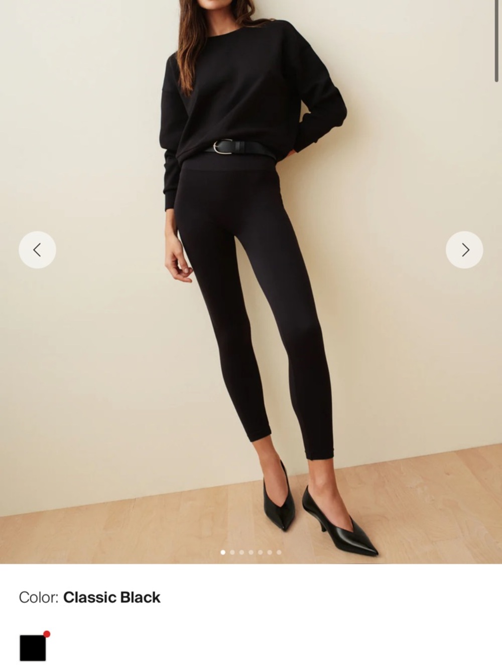 SPANX Classic Black Ribbed Seamless Leggings
